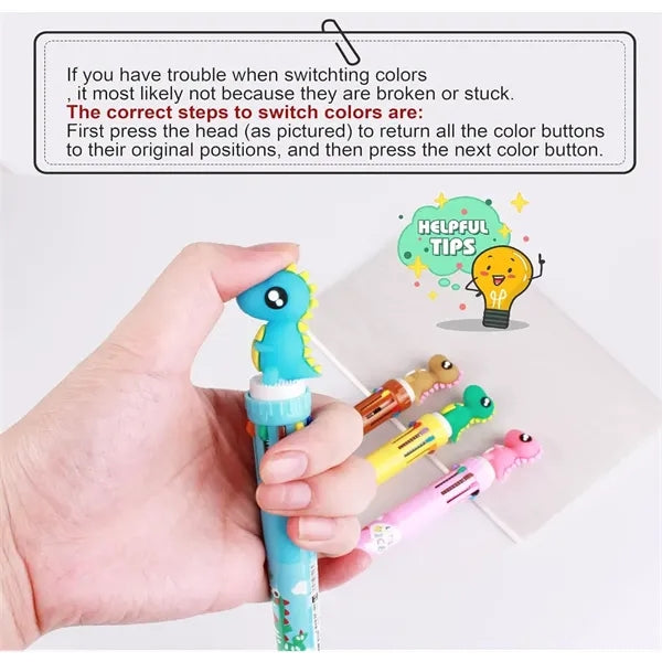 Cute Dinosaur Multicolor Pen