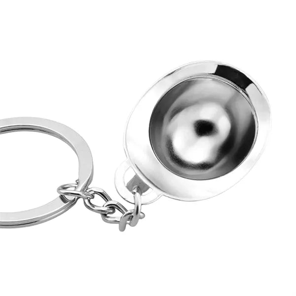 Three dimensional helmet keychain