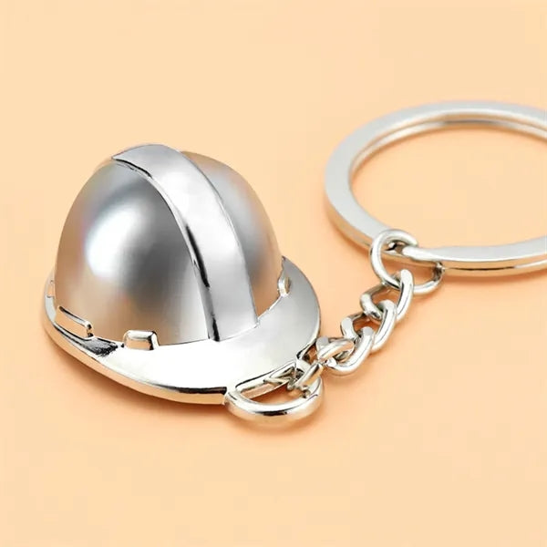 Three dimensional helmet keychain