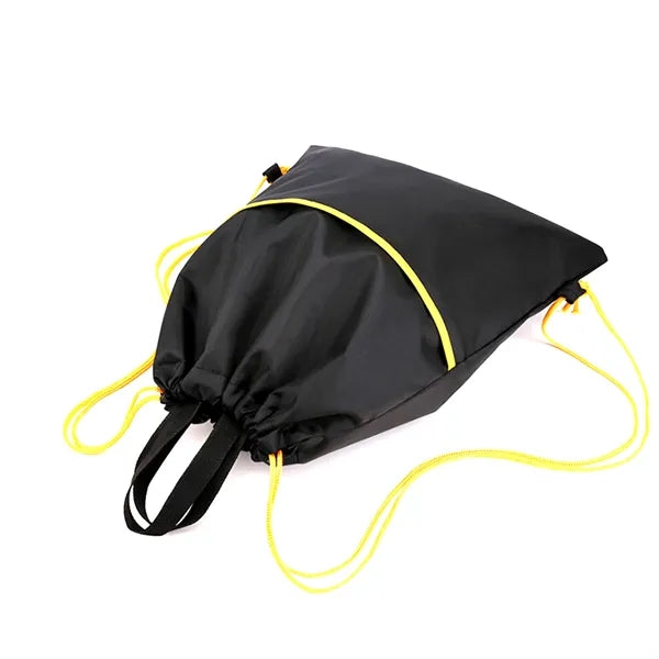 Waterproof Drawstring Gym Backpack With Zipper Front Pocket