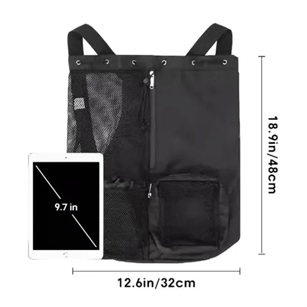 Mesh Drawstring Backpack with Wet Pocket