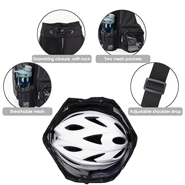 Mesh Drawstring Backpack with Wet Pocket