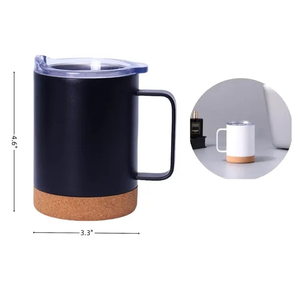 12 oz Stainless Steel Mug with Cork Bottom