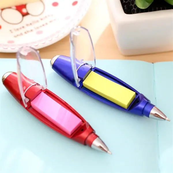 4in1 LED Ballpoint Pen With Sticky Notes Lanyards