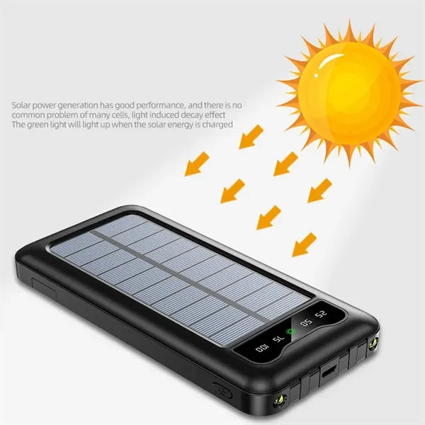 4in1 Portable Power Bank Solar Charger External Battery Pack