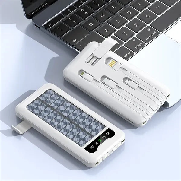 4in1 Portable Power Bank Solar Charger External Battery Pack