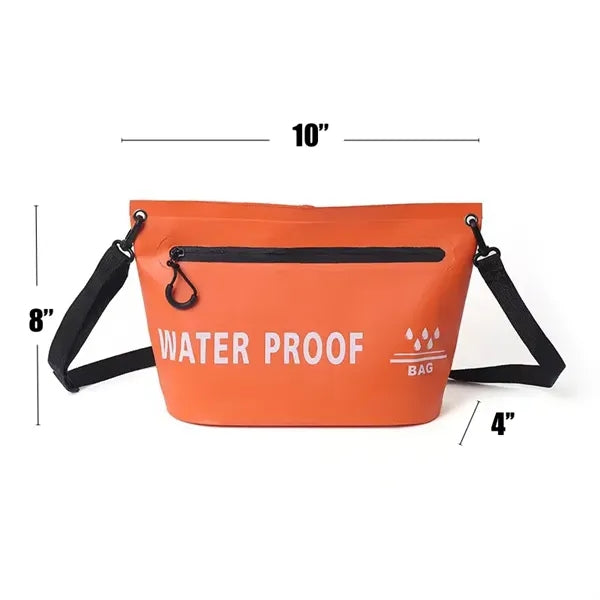 5L Waterproof Shoulder Bag with Zippered Pocket