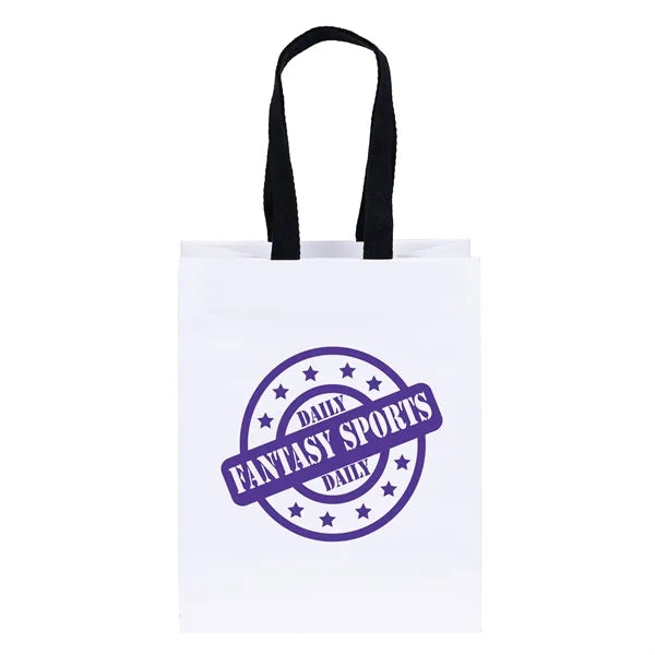 Ash- Woven Handle White Eurotote - Flexo Ink Print