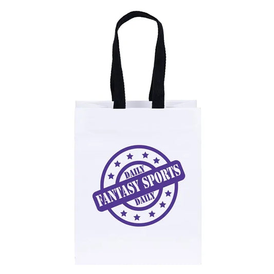 Ash- Woven Handle White Eurotote - Flexo Ink Print