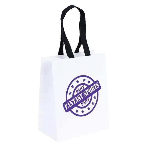 Ash- Woven Handle White Eurotote - Flexo Ink Print
