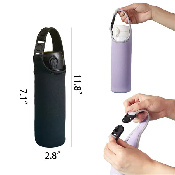 Neoprene Water Bottles Sleeve with Handle