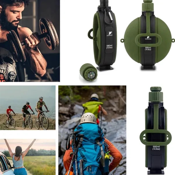 Retractable tactical water bottle