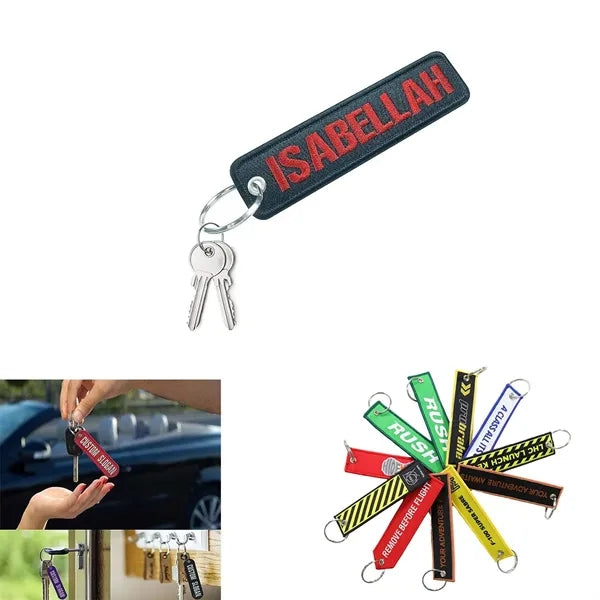 Embroidery Keychain,Custom Personalized Keychain.