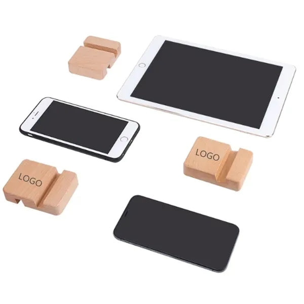 Natural Wooden Desktop Mobile Phone and Tablet Holder