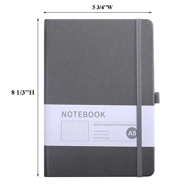 Classic A5 Notebook Journal with Ribbon Divider & Pen Holder