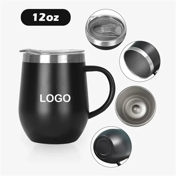 Stainless Steel 12 oz Tumbler with Handle