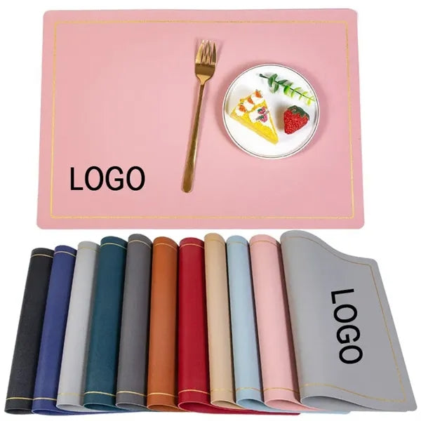 Square Leather Solid Color Table Placemat