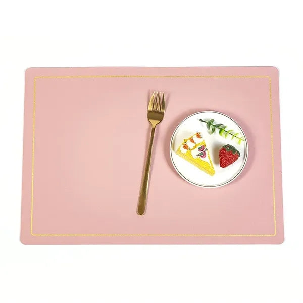 Square Leather Solid Color Table Placemat