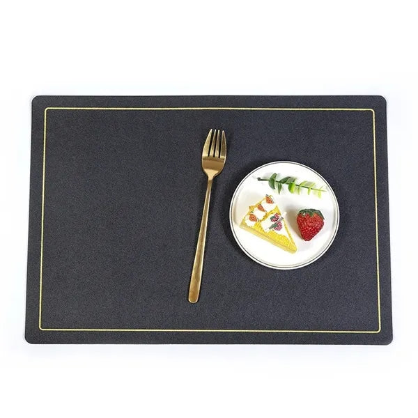 Square Leather Solid Color Table Placemat