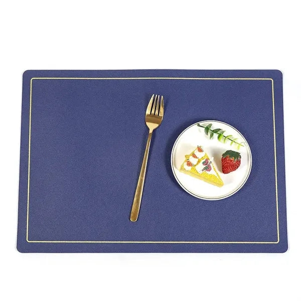 Square Leather Solid Color Table Placemat