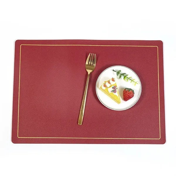 Square Leather Solid Color Table Placemat