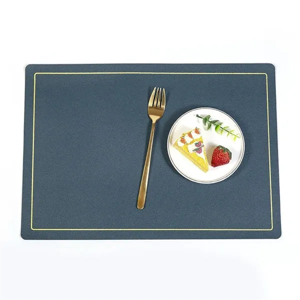 Square Leather Solid Color Table Placemat