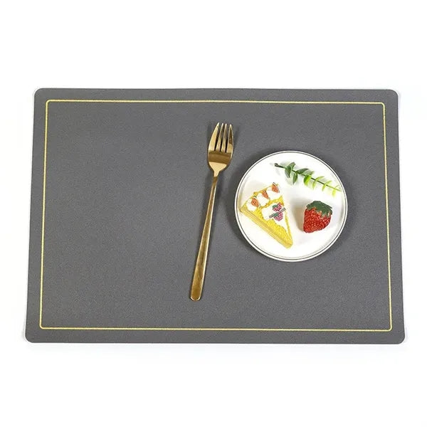 Square Leather Solid Color Table Placemat