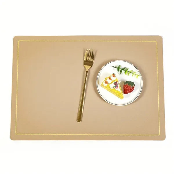 Square Leather Solid Color Table Placemat