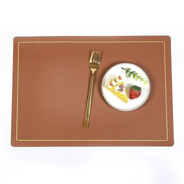 Square Leather Solid Color Table Placemat