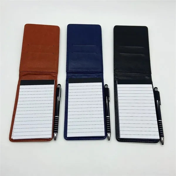 Multi-functional Leather Portable Notepad with Pen