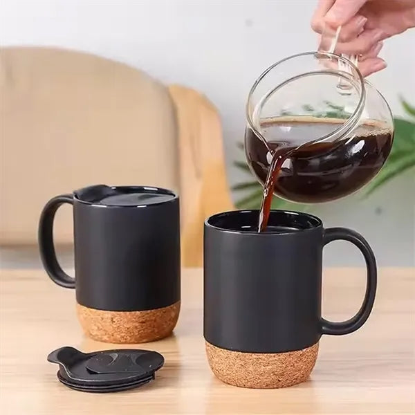 14 OZ Ceramic Mug With Cork Base
