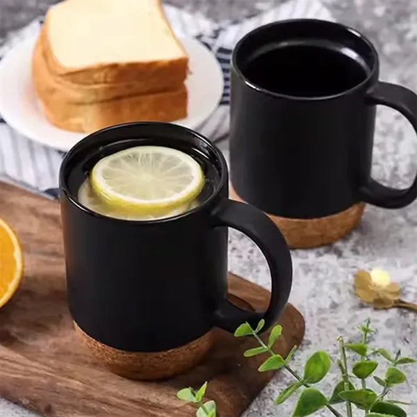 14 OZ Ceramic Mug With Cork Base