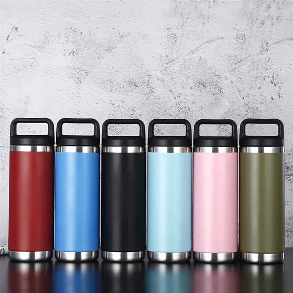 18oz Stainless Steel Water Bottle with Handle Cover