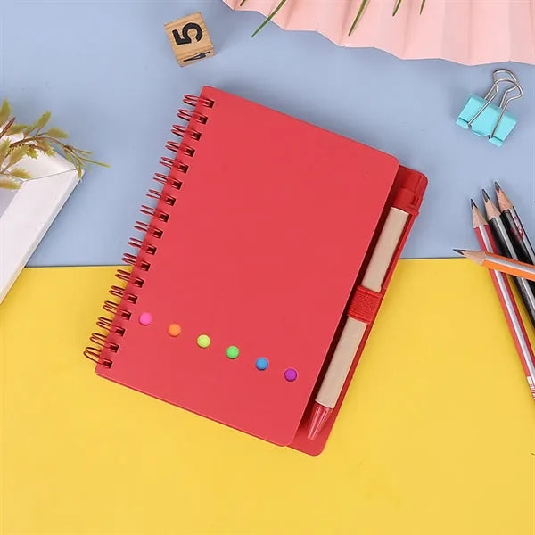 Spiral Notebook With Tabs And Pen