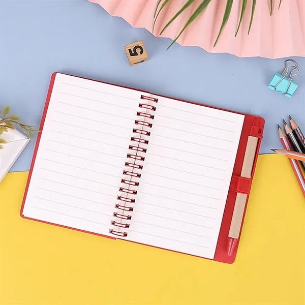 Spiral Notebook With Tabs And Pen
