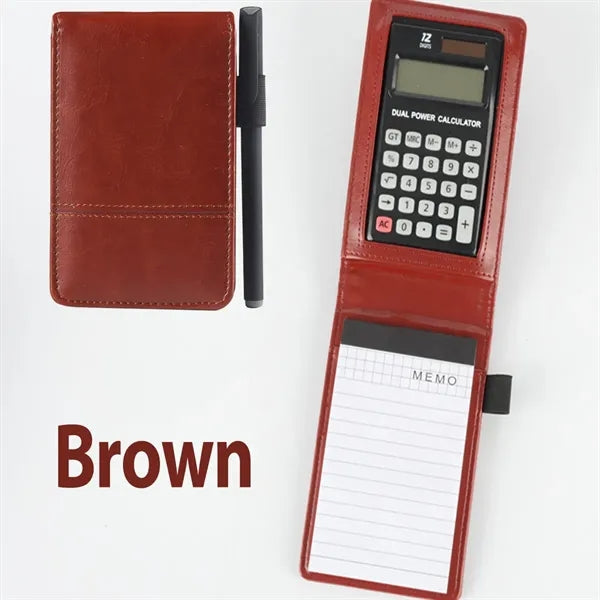 A7 Pocket Notepad with Pen and Calculator Set