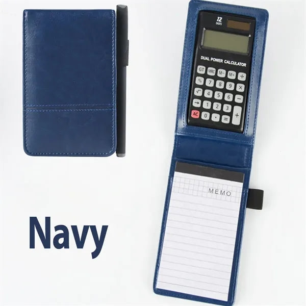 A7 Pocket Notepad with Pen and Calculator Set