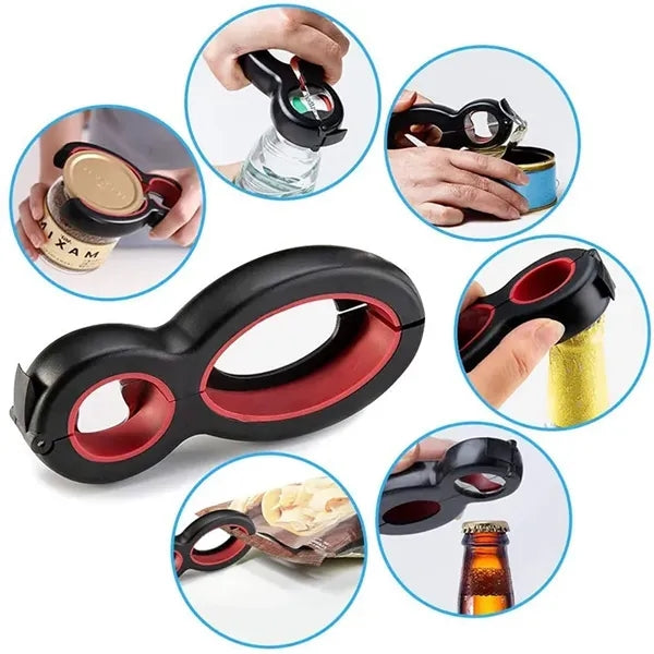 6 in 1 Multi Function Can Beer Bottle Opener