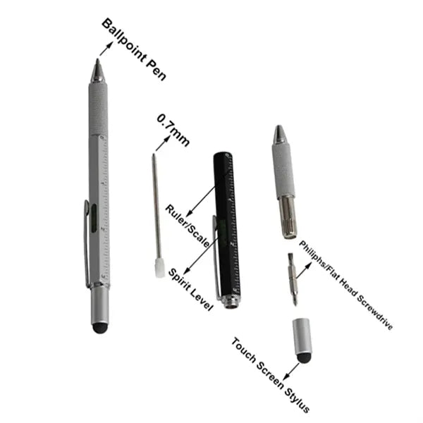 6 in 1 Multifunction Tools Ballpoint Pen With Screwdriver Ru