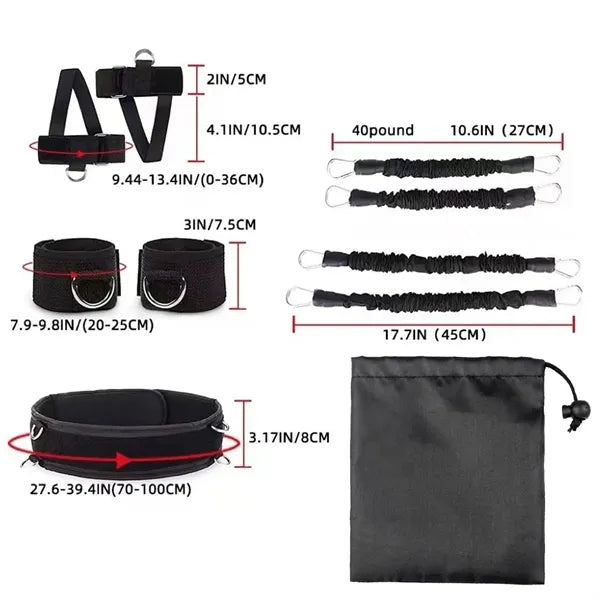 10 pcs Exercise Boxing Resistance Bands Set