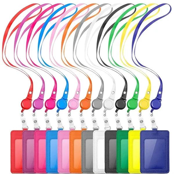 PU Leather ID Badge Holder