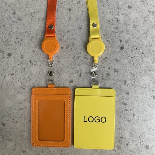 PU Leather ID Badge Holder