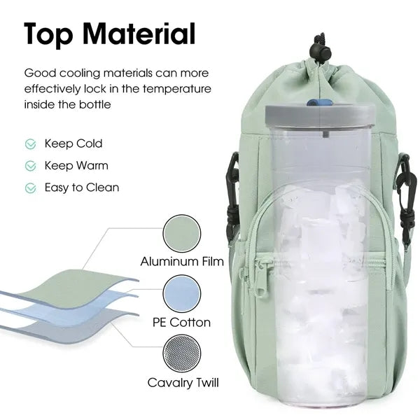 Portable Bottle Cooler with with Phone Pocket
