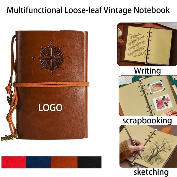 Multifunctional Loose-leaf Vintage Notebook
