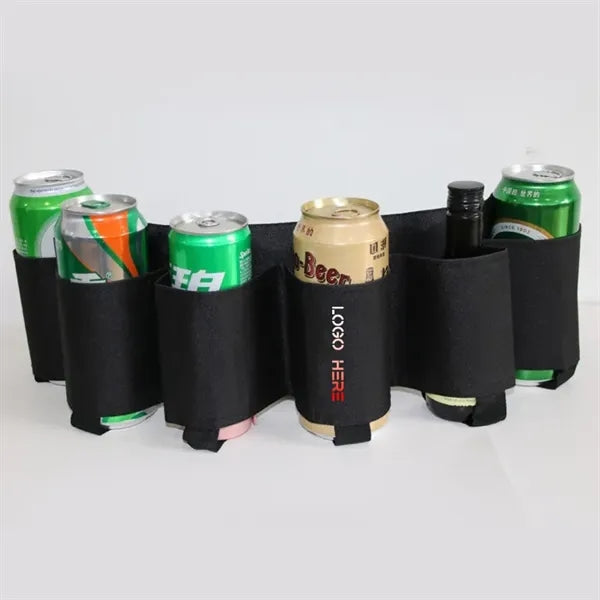 6 Pack Adjustable Camouflage Beer Holster Belt