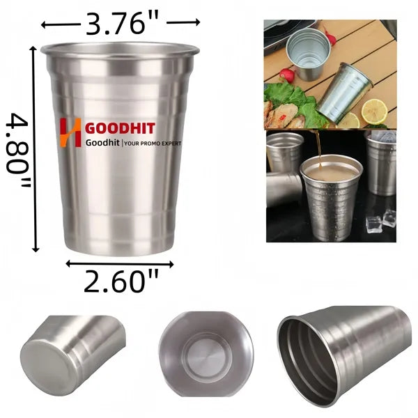 304 Stainless Steel Single Tier Rolled Edge Camping Mug