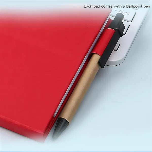 Upright Notepad Pen Stand-Up Planning Notes Office Supplies