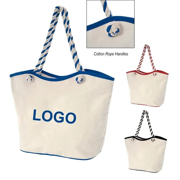 16 OZ Canvas Tote Bag With Rope Handle