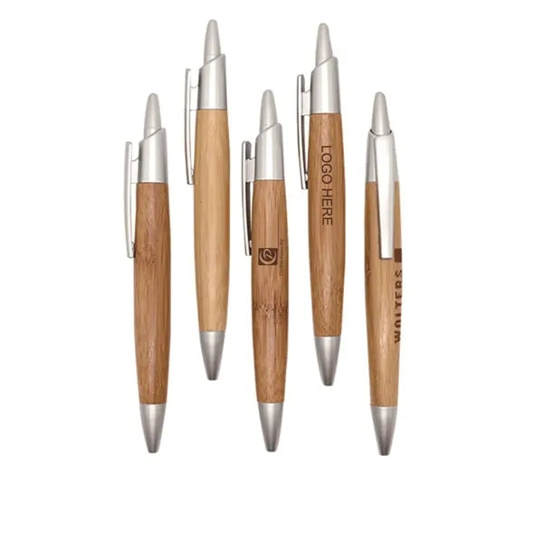 Eco-friendly Click Action Ballpoint Bamboo Pen