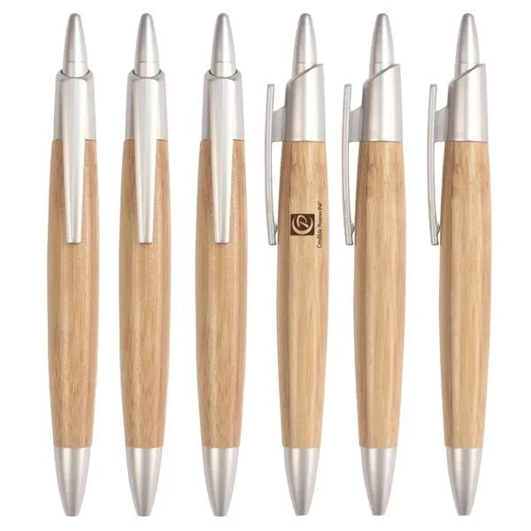 Eco-friendly Click Action Ballpoint Bamboo Pen